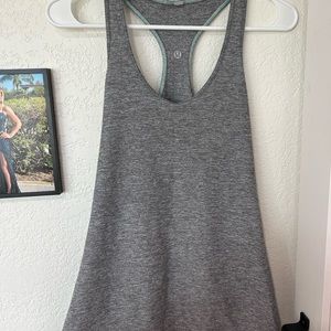 lululemon white/black stripes and grey both size 6 woman’s speed tank